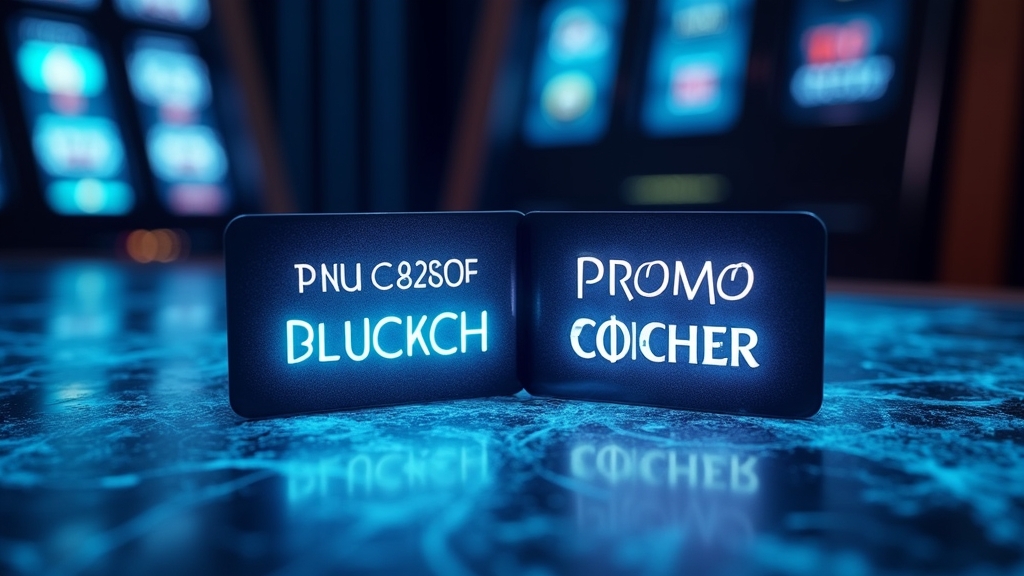 Casino-tafel met promotiecode en voucher in koele neonverlichting